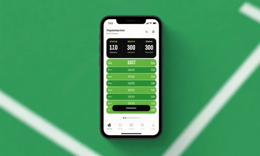 五大联赛APP界面示意